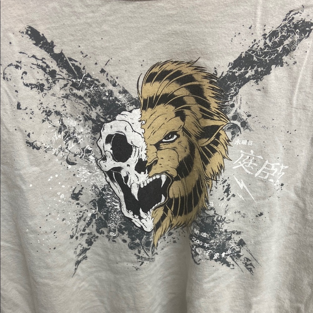 Graphic Lion and Skull T-Shirt